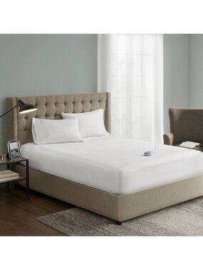 Serta Twin XL Waterproof Electric Heated Mattress Pad: 10 Heat Settings